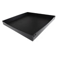 Black HDPE Pinnacle Washer Dryer Drain Pan 18-2835 - Angled Front View | United RV Parts