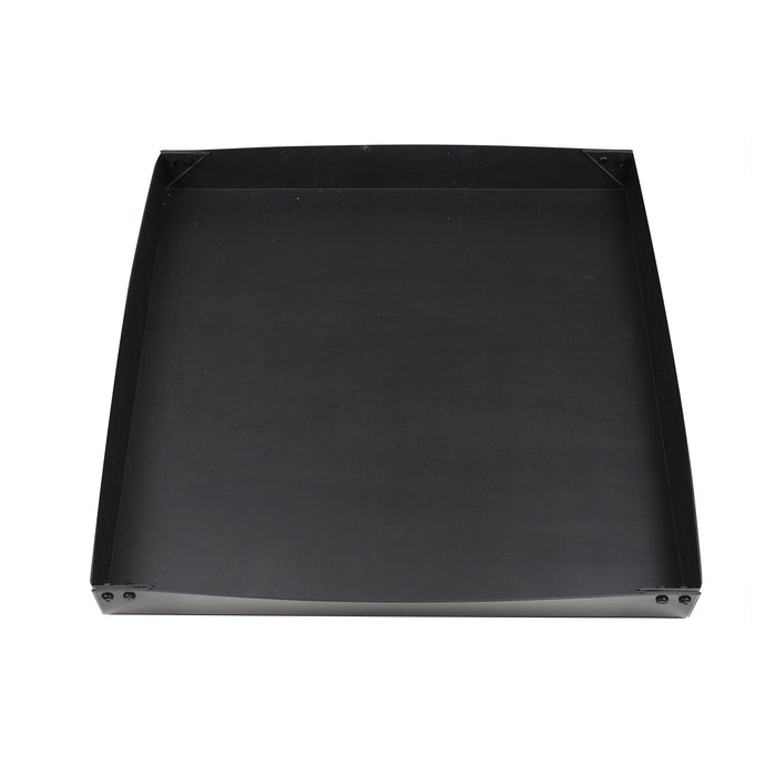 Black Pinnacle RV Washer Dryer Drain Pan 18-2835 Flip-Up Side - Top-Down View | United RV Parts