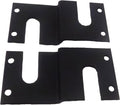 Black Steel RV Washer Dryer Floor Bracket Pair - Top View | United RV Parts