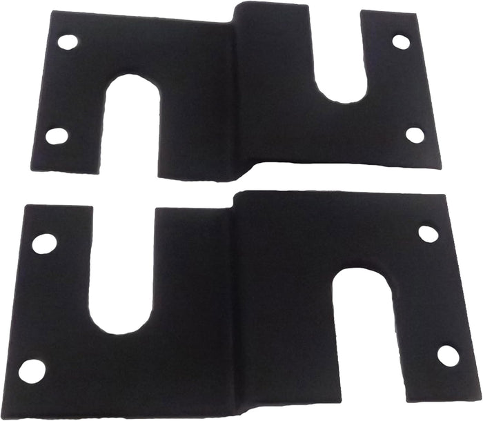 Black Steel RV Washer Dryer Floor Bracket Pair - Top View | United RV Parts