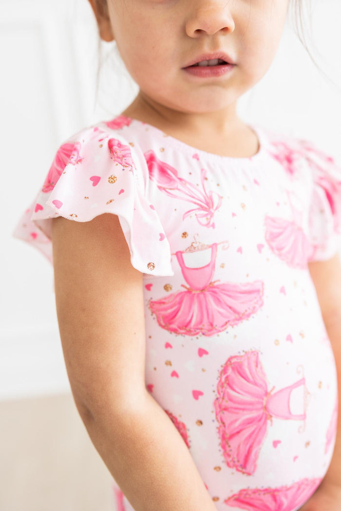 Pirouette S/S Flutter Sleeve Leotard-Mila & Rose ®
