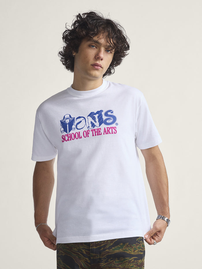 Polera M/C Hombre Art Skool Blanco Vans