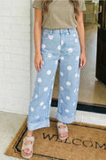 Polka Dot High Waist Jeans