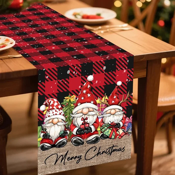 Polyester Christmas Table Runner Merry Christmas Decorations for Home Decor 2026 Xmas New Year 2027