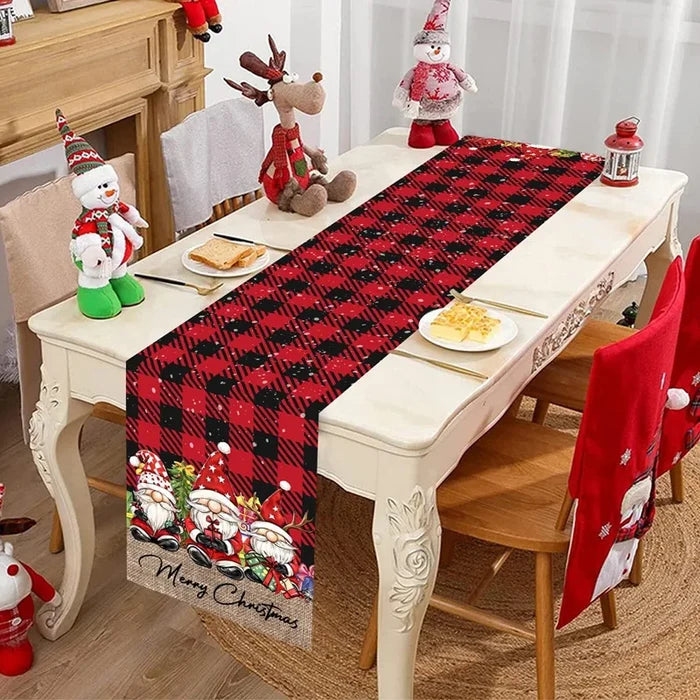 Polyester Christmas Table Runner Merry Christmas Decorations for Home Decor 2026 Xmas New Year 2027