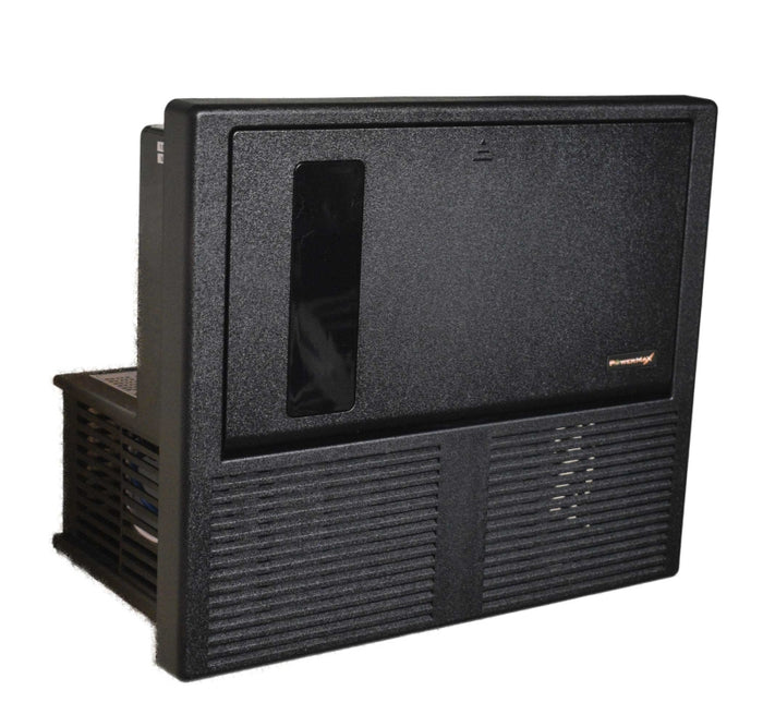 Black POWERMAX PCW-30-35LK Power Center - Front View | United RV Parts