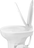 POWERMAX | Residential Height RV Toilet-Plastic | Foot Pedal | PMTCP-WHITE | White
