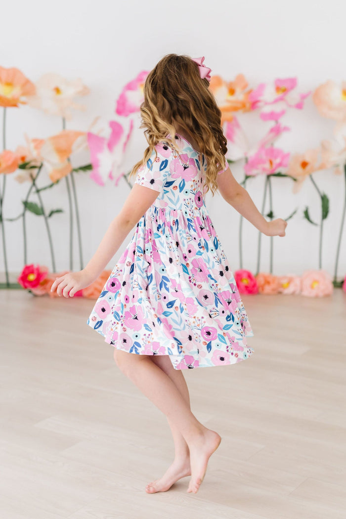 Pretty in Purple S/S Pocket Twirl Dress-Mila & Rose ®