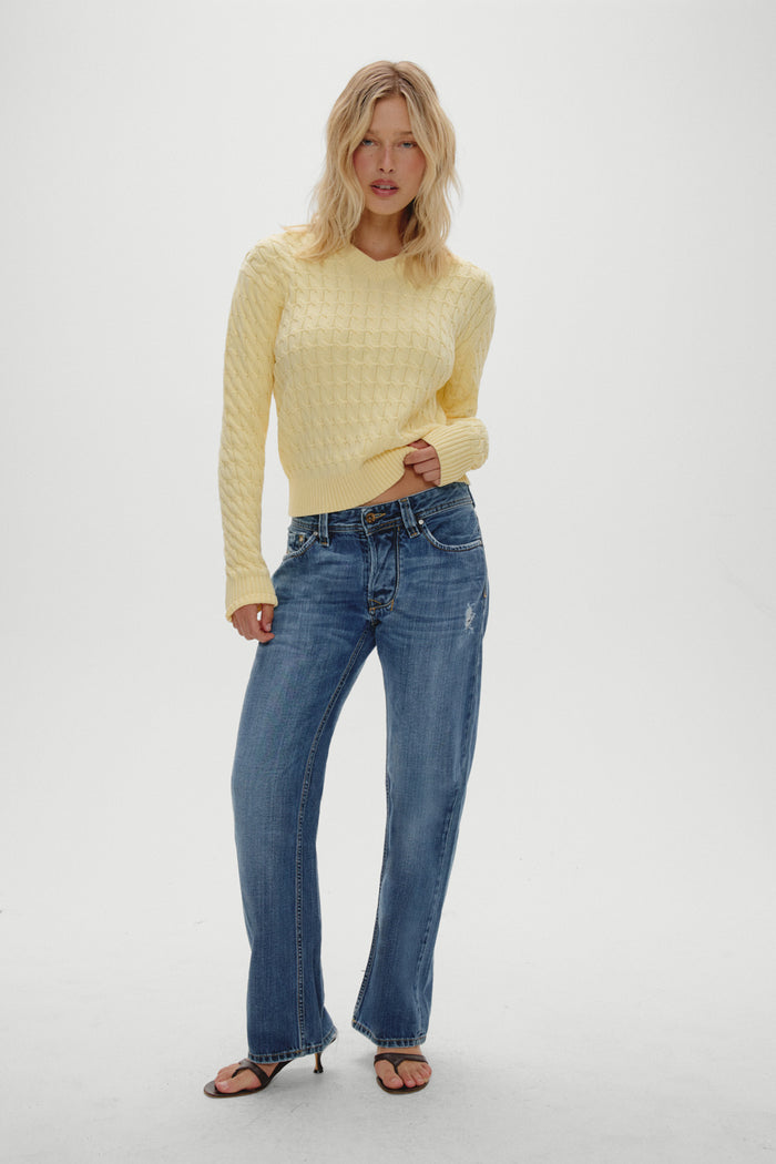 Prince Cable Knit Sweater - Vanilla Sugar