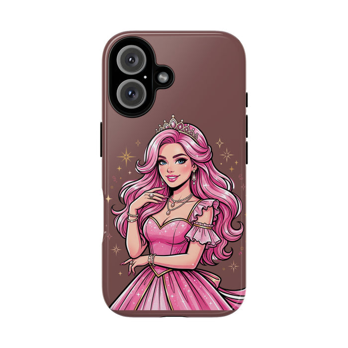 Princess Pink Girl Phone Case — Cute Pink-Haired Royalty Phone Cover