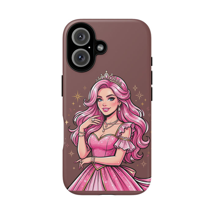 Princess Pink Girl Phone Case — Cute Pink-Haired Royalty Phone Cover
