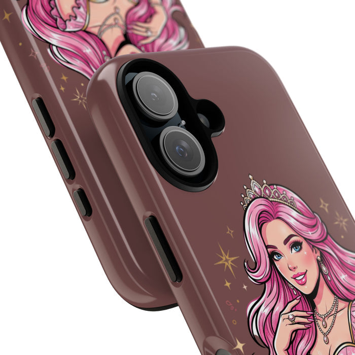 Princess Pink Girl Phone Case — Cute Pink-Haired Royalty Phone Cover