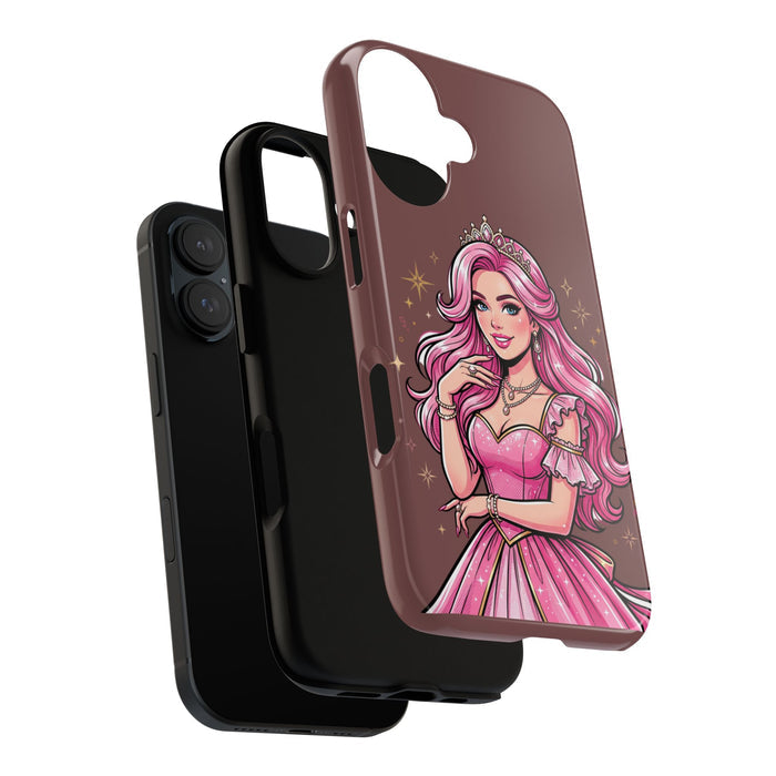 Princess Pink Girl Phone Case — Cute Pink-Haired Royalty Phone Cover