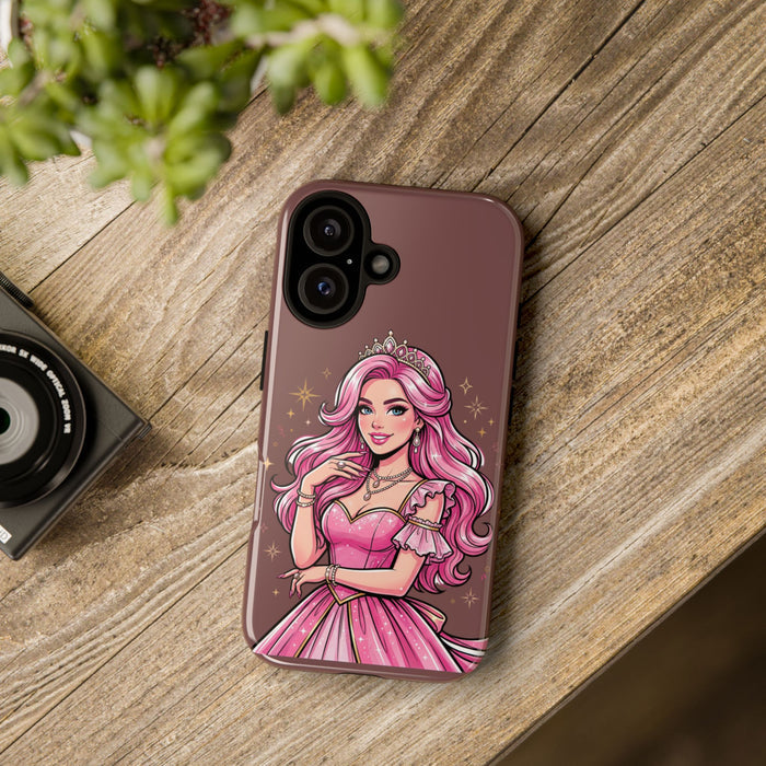 Princess Pink Girl Phone Case — Cute Pink-Haired Royalty Phone Cover