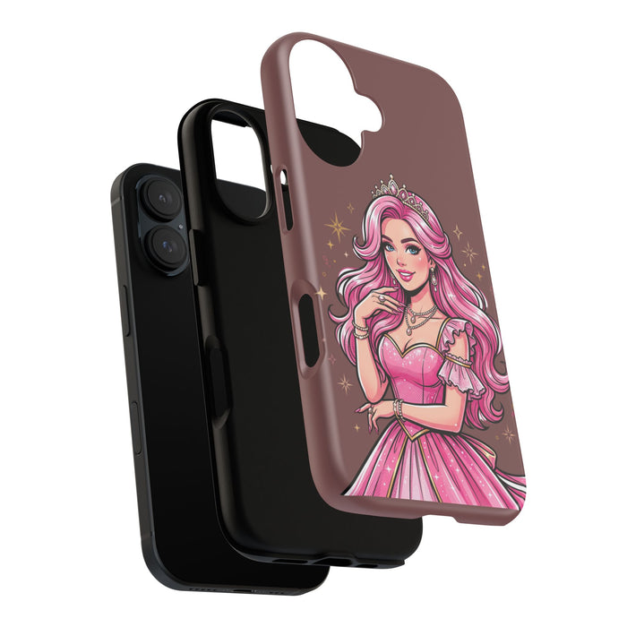 Princess Pink Girl Phone Case — Cute Pink-Haired Royalty Phone Cover