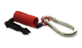 Red Coiled Breakaway Cable with Chrome Pin - Side View | United RV Parts