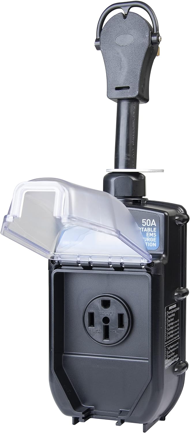 Progressive Industries EMS-PT50X Surge Protector - Open Cover Detail | United RV Parts