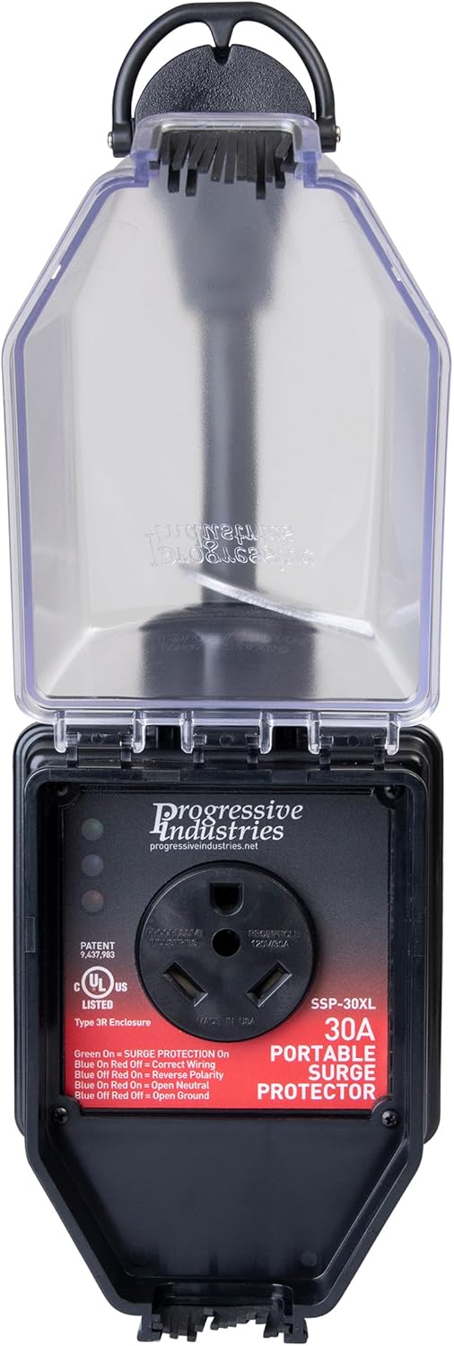 Progressive Industries SSP-30XL 30A Portable RV Surge Protector - Front View | United RV Parts
