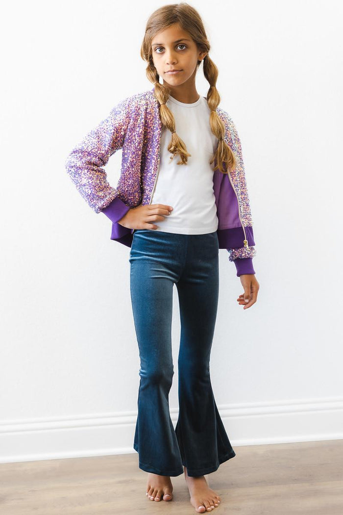 Purple Sequin Jacket-Mila & Rose ®