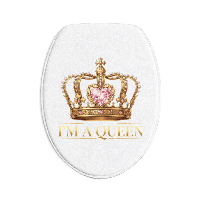 Queen Crown Bath Mat Set – 3-Piece “I'M A QUEEN” Bathroom Rug Set