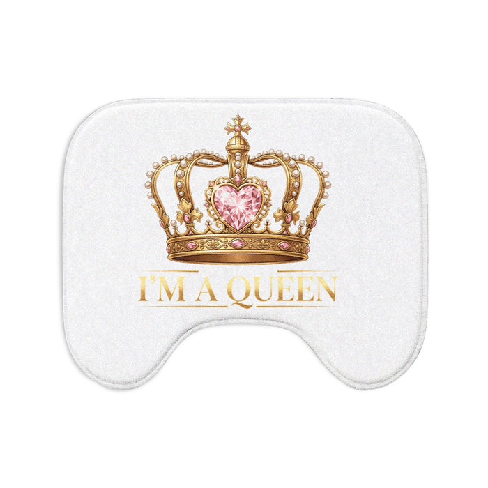 Queen Crown Bath Mat Set – 3-Piece “I'M A QUEEN” Bathroom Rug Set