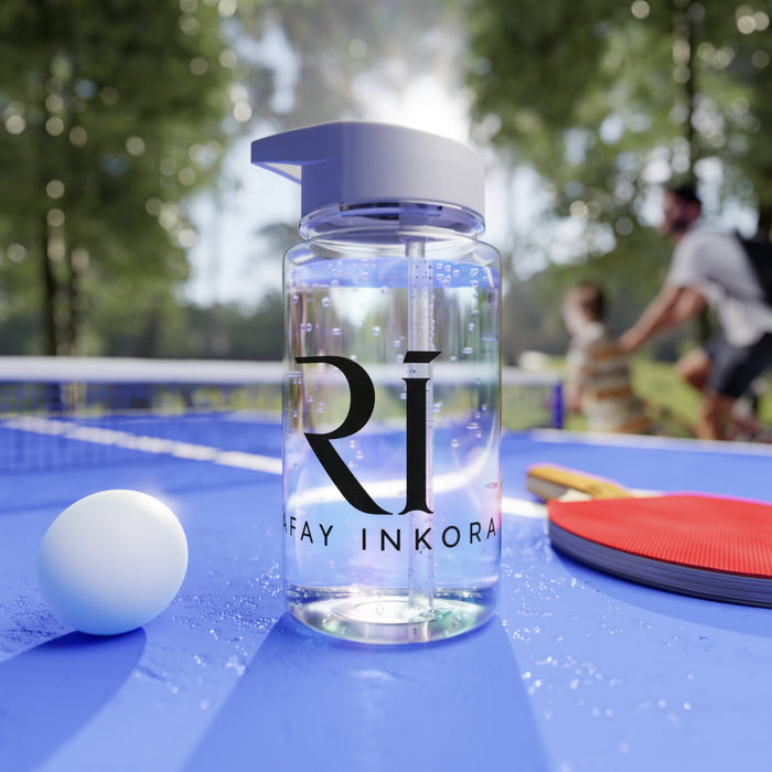 Rafay Inkora Branded Tritan Water Bottle — Clear Sports Bottle with Straw Lid