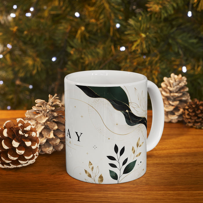 Rafay Inkora Logo Ceramic Mug — Elegant Gold Marble 11oz/15oz