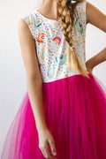 (V) Rainbow Dot Tank Tutu Dress-Mila & Rose ®