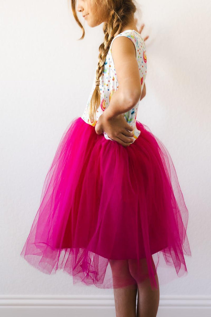 (V) Rainbow Dot Tank Tutu Dress-Mila & Rose ®
