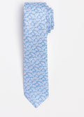Blue floral patterned tie