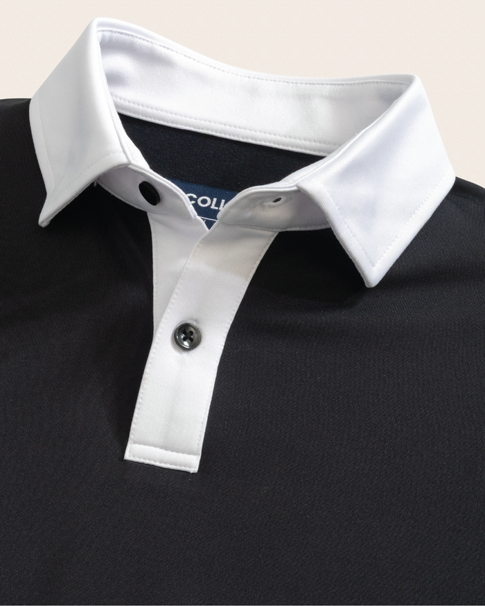 Range Polo - Black w/ White Accents