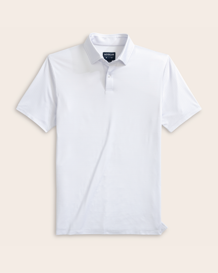 Range Polo - Lavender w/ White Stripes