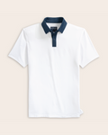 Range Polo - White / Navy Accents