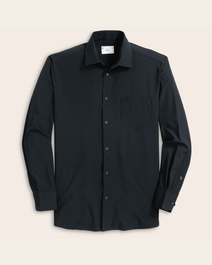 A black dress shirt