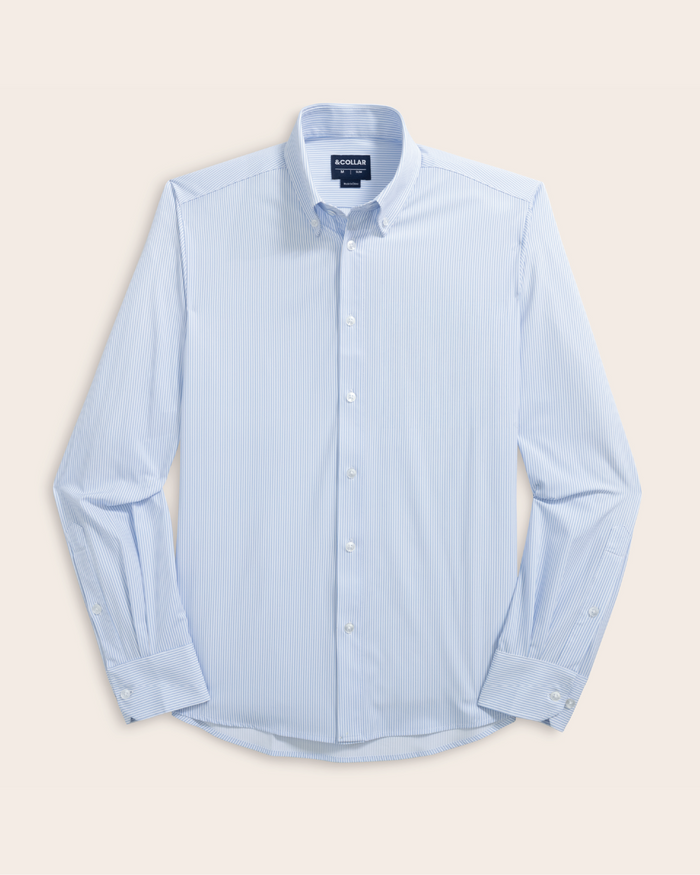 Range Shirt - Blue and White Pinstripe