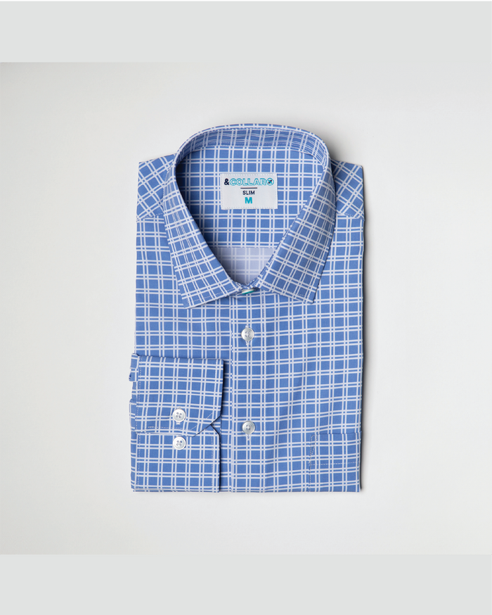 Range Shirt - Blue w/ White Check
