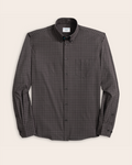 A charcoal w/ black windowpane shirt