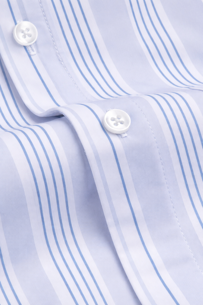 Range Shirt - Grey w/ Blue and White Stripes