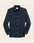 A navy dress shirt