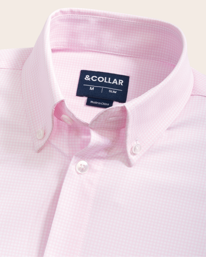 Range Shirt - Pink and White Micro Gingham