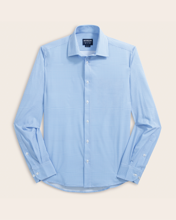 Range Shirt - Royal Blue and White Micro Gingham