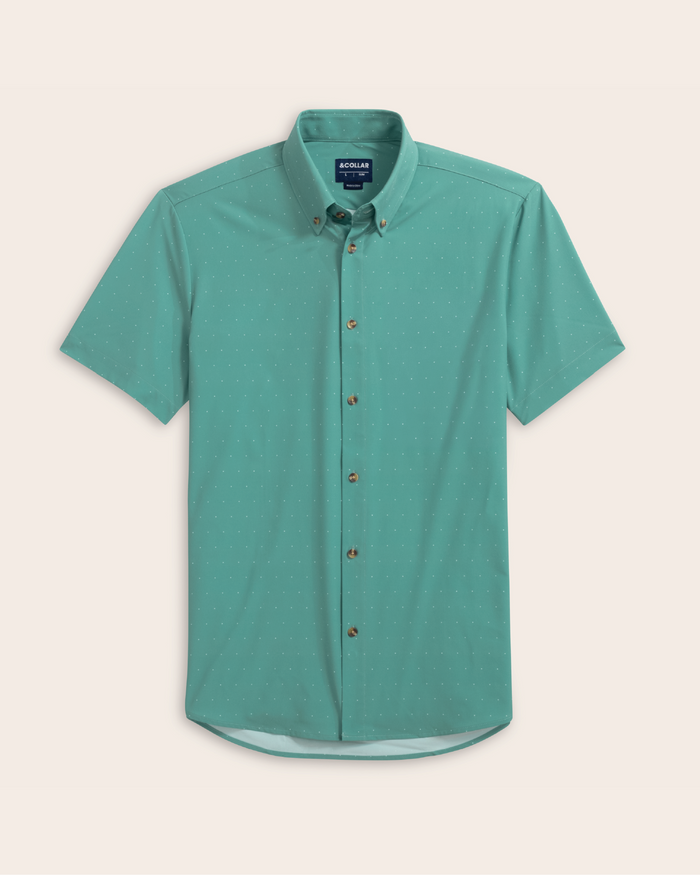 Range Shirt - Teal w/ Pin Dots