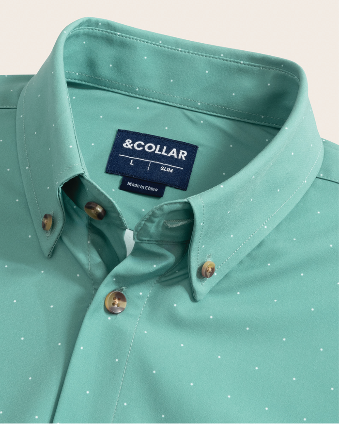 Range Shirt - Teal w/ Pin Dots