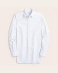 A TALL white dress shirt with long sleeves and added length