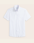 A short sleeve white dress shirt with button down collar