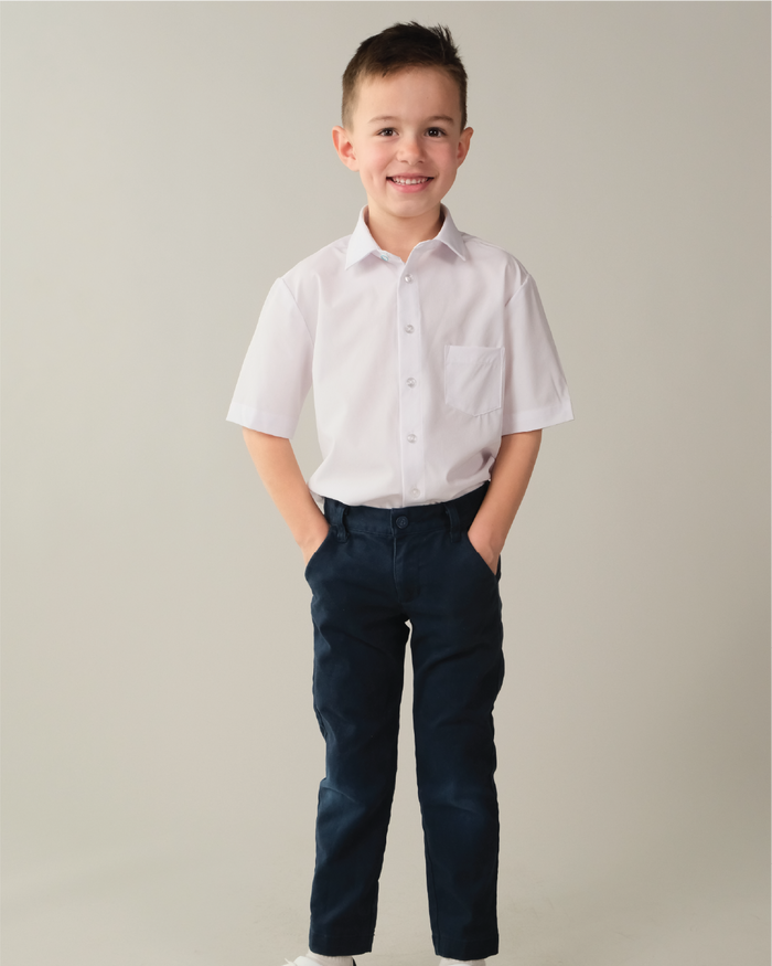 Child wearing a white shirt