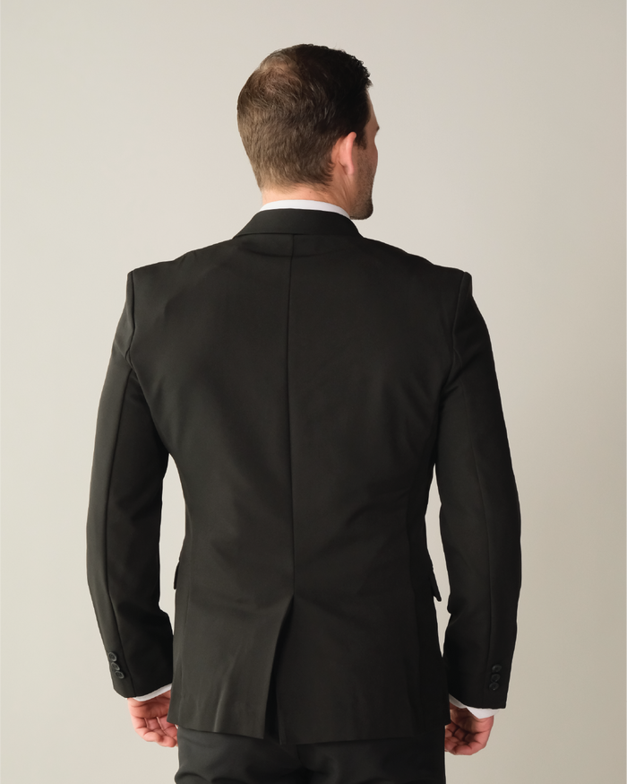 Pitch black mens blazer