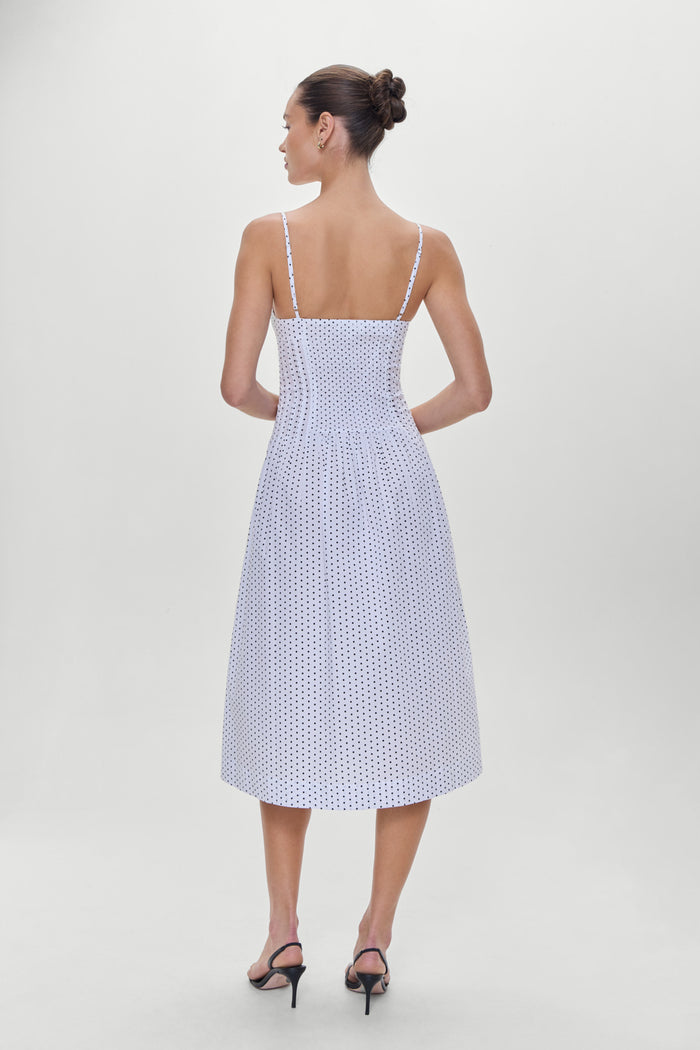 Reign Polka Dot Maxi Dress White Polka Dot