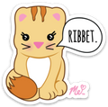 Ribbet Cat Die Cut Sticker (Decal)