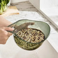 Rice Washing Bowl Plastic Colander Sieve Vegetable Drainer Basket Kitchen Tool